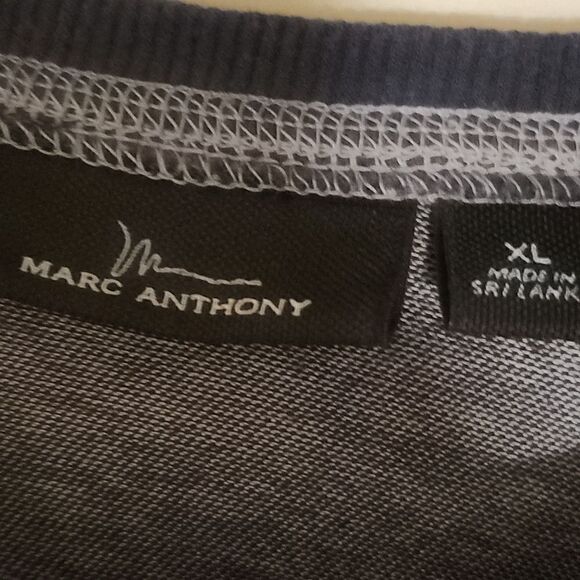 Marc Anthony Blue Gray Pullover shirt Winter Fall Autumn Comfy Lounge XL - Picture 5 of 6